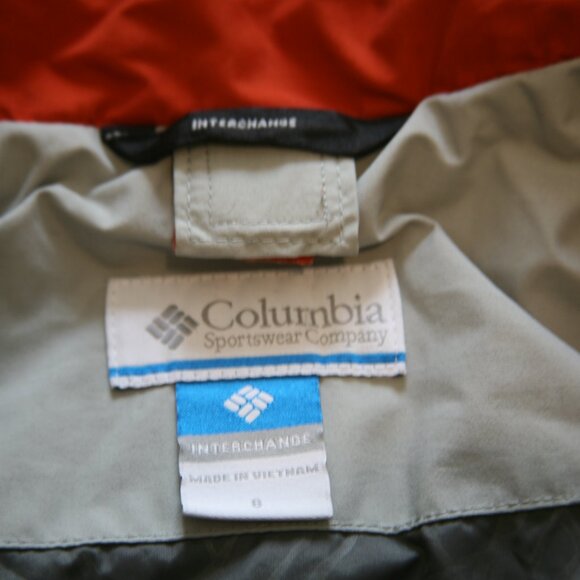Columbia Interchange Youth Layered Jacket, Size 8, Orange/Tan/Gray - Picture 3 of 4